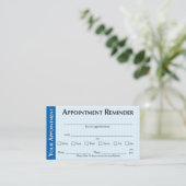 Appointment Reminder Cards with Kindness Message Telefonnummerkarte (Stehend Vorderseite)