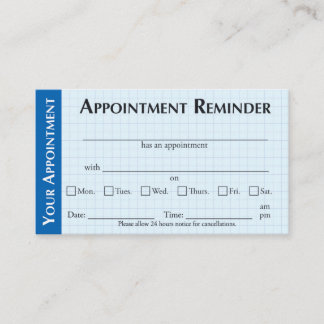 Appointment Reminder Cards with Kindness Message Telefonnummerkarte