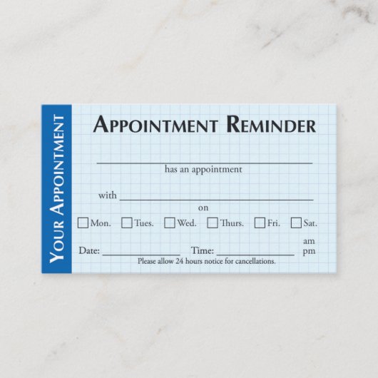 Appointment Reminder Cards with Kindness Message Telefonnummerkarte (Vorderseite)
