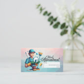 Appointment Reminder House Cleaning Housekeeping Visitenkarte (Stehend Vorderseite)