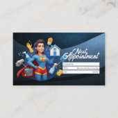 Appointment Reminder House Cleaning Housekeeping Visitenkarte (Vorderseite)