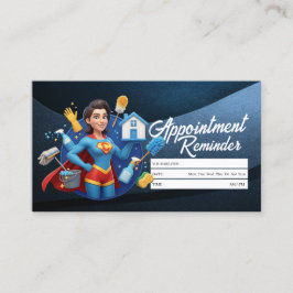 Appointment Reminder House Cleaning Housekeeping Visitenkarte