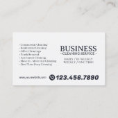 Appointment Reminder House Cleaning Housekeeping Visitenkarte (Rückseite)