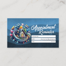 Appointment Reminder House Cleaning Housekeeping Visitenkarte