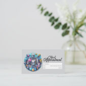 Appointment Reminder House Cleaning Housekeeping Visitenkarte (Stehend Vorderseite)