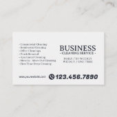 Appointment Reminder House Cleaning Housekeeping Visitenkarte (Rückseite)