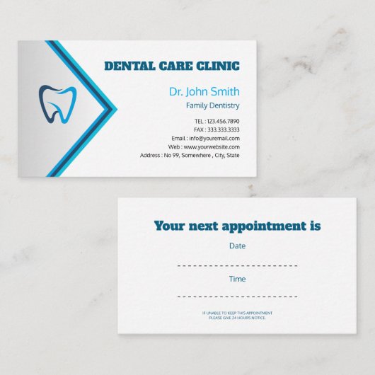 appointment terminkarte (Vorne/Hinten)