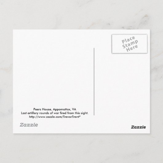Appomattox Peer House Postkarte (Rückseite)