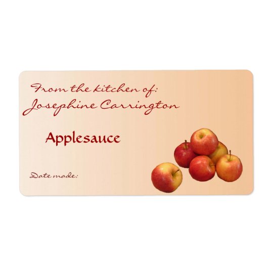 Appplesauce Canning Labels (Vorne)