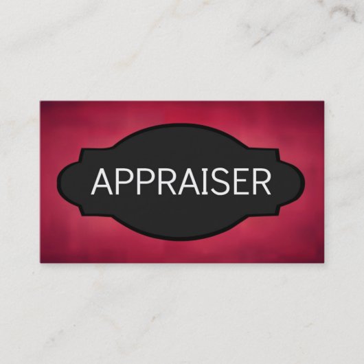 Appraiser Elegant Name Plate Visitenkarte (Vorderseite)
