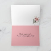 Appreciate You Blessing From God Pink Flowers Karte (Innenseite)