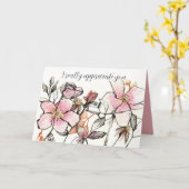 Appreciate You Blessing From God Pink Flowers Karte (Gelbe Blume)