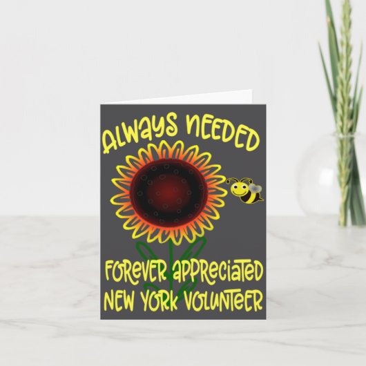 Appreciation New York Always Needed Volunteer Reco Karte (Vorderseite)