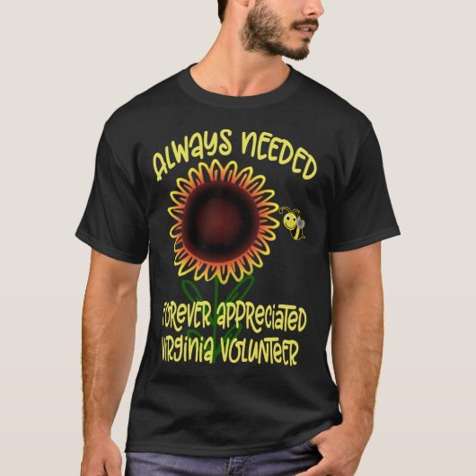 Appreciation Virginia Always Needed Volunteer Reco T-Shirt (Vorderseite)