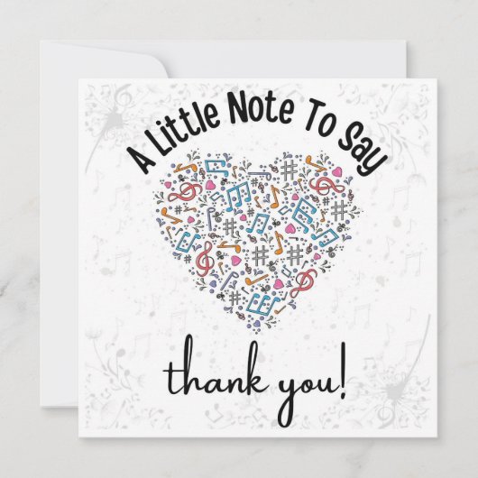 Appreciator Card für benutzerdefinierte Musiklehre (Vorderseite)