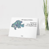 AppreciOCEAN Cartoon Fischgruppe danke Karte (Rückseite)