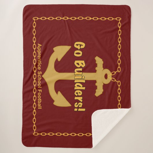 Apprentice School “Go Builders” Sherpa Blanket Sherpadecke (Vorderseite)