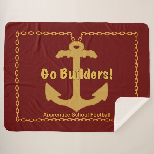Apprentice School “Go Builders” Sherpa Blanket Sherpadecke (Vorderseite (Horizontal))