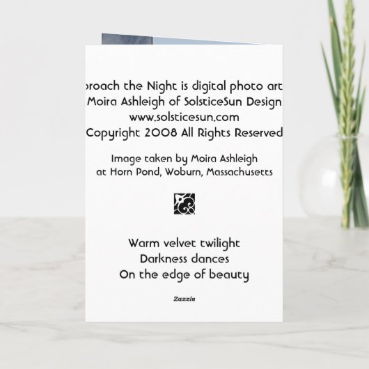 Approach the Night Karte (Rückseite)