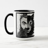 Approachable Wolf : Half Wolf Mug Tasse (Links)