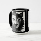 Approachable Wolf : Half Wolf Mug Tasse (Vorderseite Links)