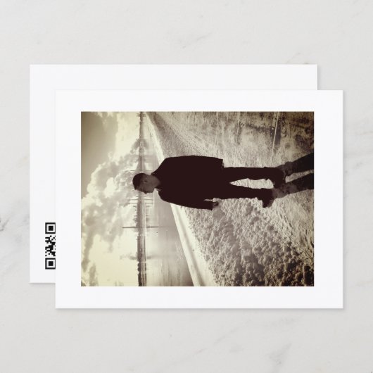 Approachable Wolf Post Card Print Postkarte (Vorne/Hinten)