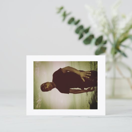 Approachable Wolf Post Card Print Postkarte (Stehend Vorderseite)