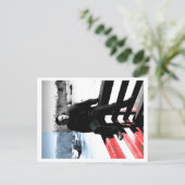 Approachable Wolf Post Card Print Postkarte (Stehend Vorderseite)