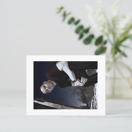 Approachable Wolf Post Card Print Postkarte (Stehend Vorderseite)