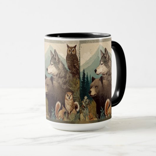 Approachable Wolf : Wilderness Mug Tasse (VorderseiteRechts)