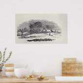 Approaching a Village in the Winter Poster (Küche)