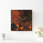 Approaching Halloween Quadratische Wanduhr (Zuhause)