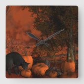 Approaching Halloween Quadratische Wanduhr (Vorderseite)
