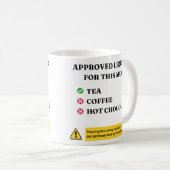Approved Liquids Only Funny Tea Lover Quote Design Kaffeetasse (VorderseiteRechts)