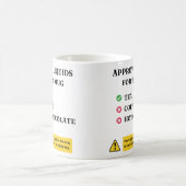 Approved Liquids Only Funny Tea Lover Quote Design Kaffeetasse (Mittel)