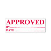 Approved w/by Date Line Self-Inking Office Rubber  Permastempel (Design)