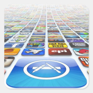 Appstore-Aufkleber Quadratischer Aufkleber