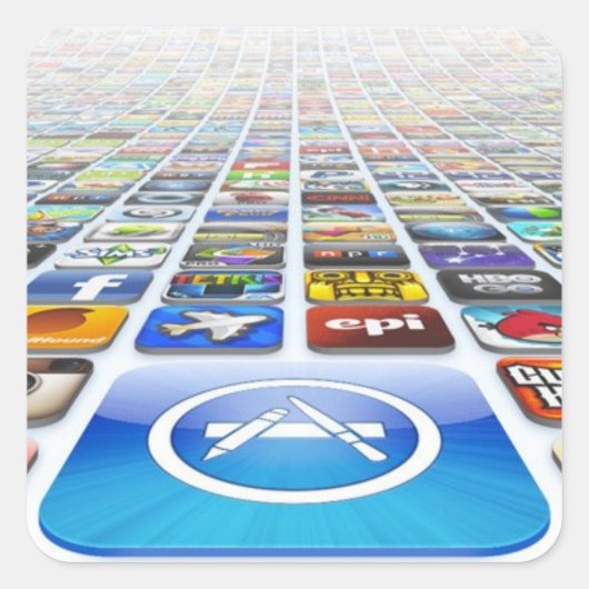 Appstore-Aufkleber Quadratischer Aufkleber (Vorderseite)