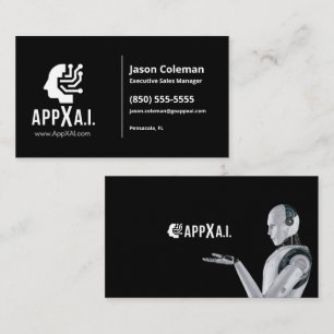 AppXAI.com Visitenkarten - Stil 1 Telefonnummerkarte