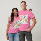 appy Birthday Pastel Balloon Bliss T-Shirt (Unisex)