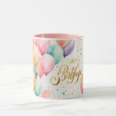 appy Birthday Pastel Balloon Bliss Tasse (Zentrum)