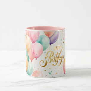 appy Birthday Pastel Balloon Bliss Tasse