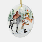 Appy Colt und Schneemann Keramikornament (Rechts)