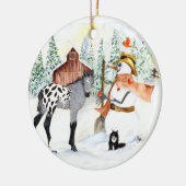 Appy Colt und Schneemann Keramikornament (Links)