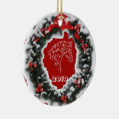 APPY WEIHNACHTSrot Keramikornament (Rechts)