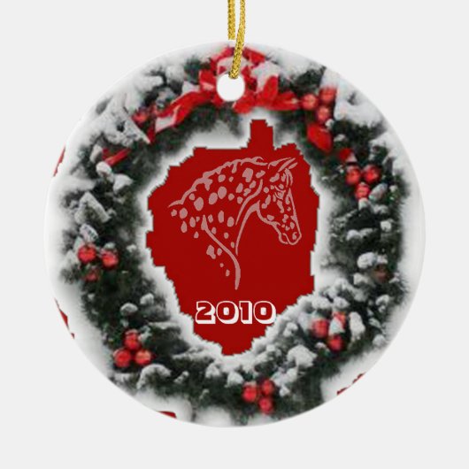 APPY WEIHNACHTSrot Keramikornament (Vorne)