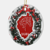 APPY WEIHNACHTSrot Keramikornament (Links)