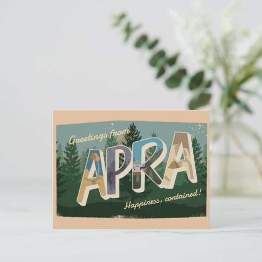 APRA Postkarte (Stehend Vorderseite)