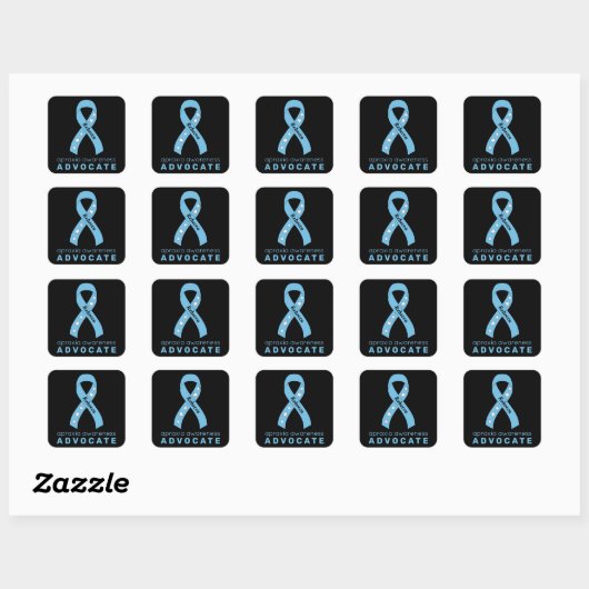 Apraxia Advocate Black Square Sticker (Blatt)