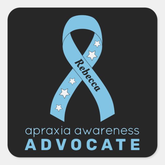 Apraxia Advocate Black Square Sticker (Vorderseite)